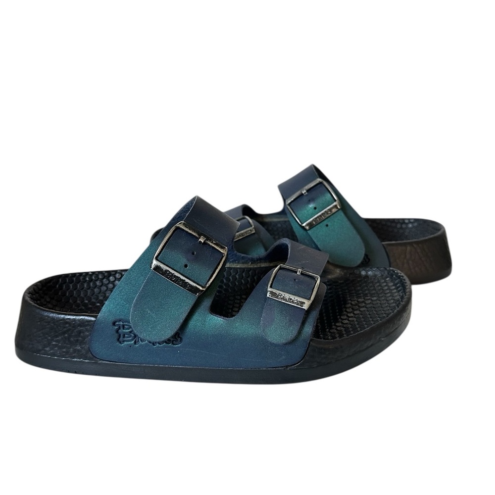 Birkenstock Blue and Black Comfort Sandals